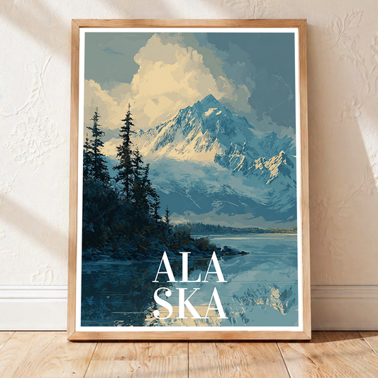 Alaska - Travel Poster Print Modern Style Wall Art - Art Print - Travel Art Poster