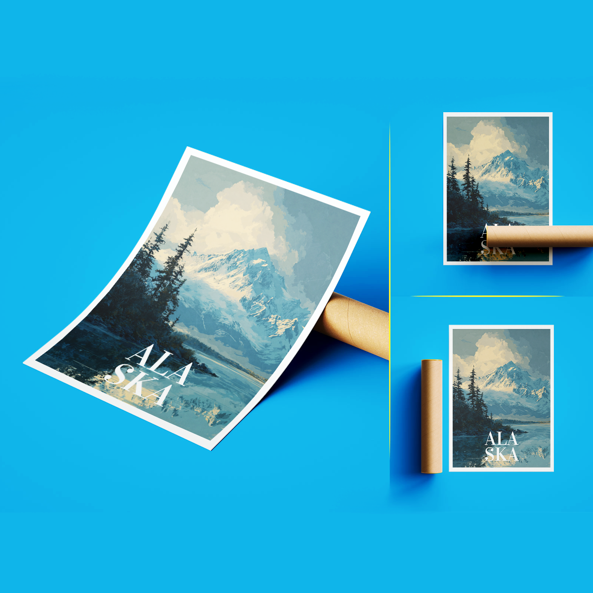 Alaska - Travel Poster Print Modern Style Wall Art