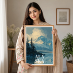 Alaska - Travel Poster Print Modern Style Wall Art