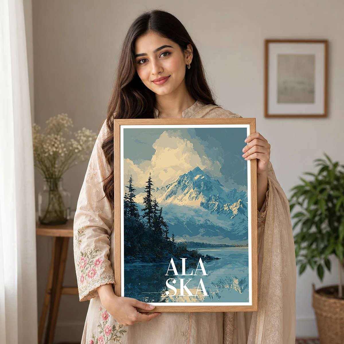 Alaska - Travel Poster Print Modern Style Wall Art