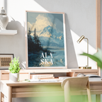 Alaska - Travel Poster Print Modern Style Wall Art
