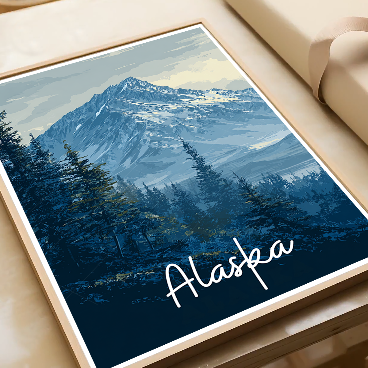 Alaska - Travel Poster Print Modern Style Wall Art