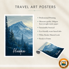 Alaska - Travel Poster Print Modern Style Wall Art