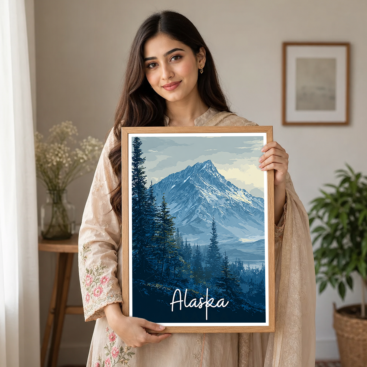 Alaska - Travel Poster Print Modern Style Wall Art