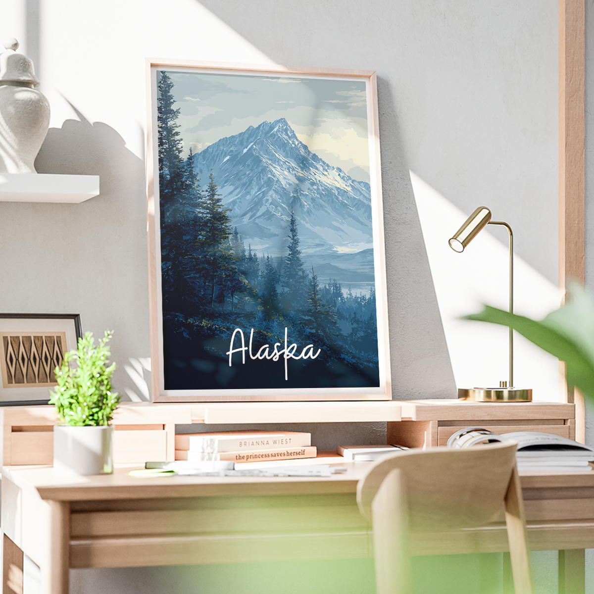 Alaska - Travel Poster Print Modern Style Wall Art