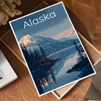 Alaska - Travel Poster Print Modern Style Wall Art - Art Print - Travel Art Poster