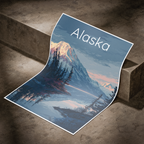 Alaska - Travel Poster Print Modern Style Wall Art - Art Print - Travel Art Poster