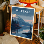 Alaska - Travel Poster Print Modern Style Wall Art - Art Print - Travel Art Poster