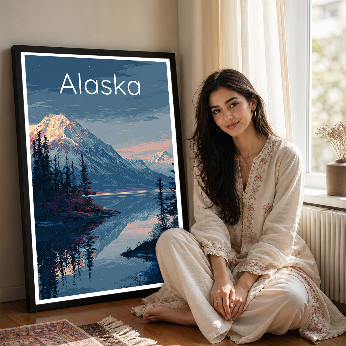 Alaska - Travel Poster Print Modern Style Wall Art - Art Print - Travel Art Poster