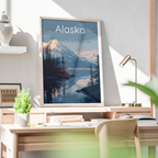 Alaska - Travel Poster Print Modern Style Wall Art - Art Print - Travel Art Poster