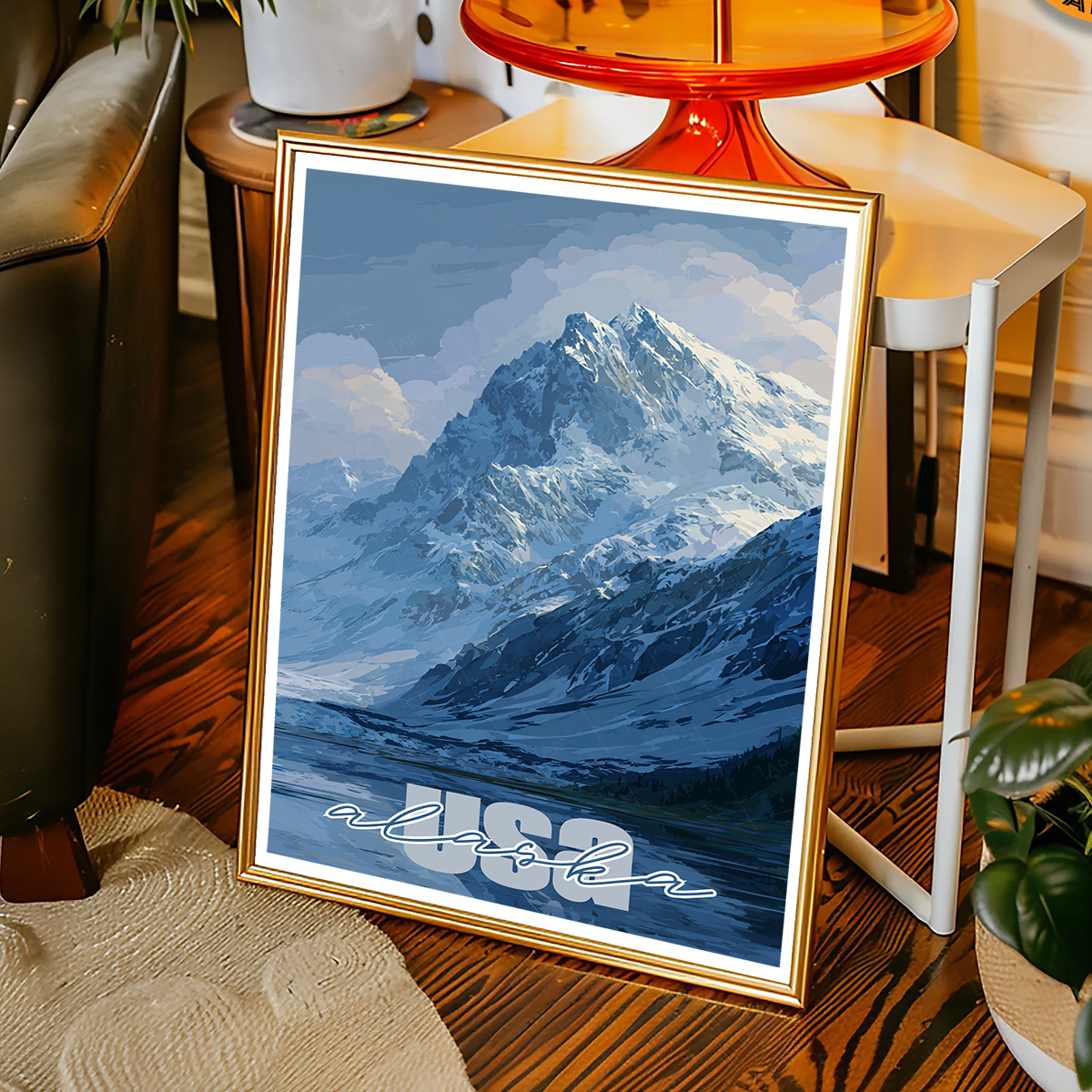 Alaska - Travel Poster Print Modern Style Wall Art