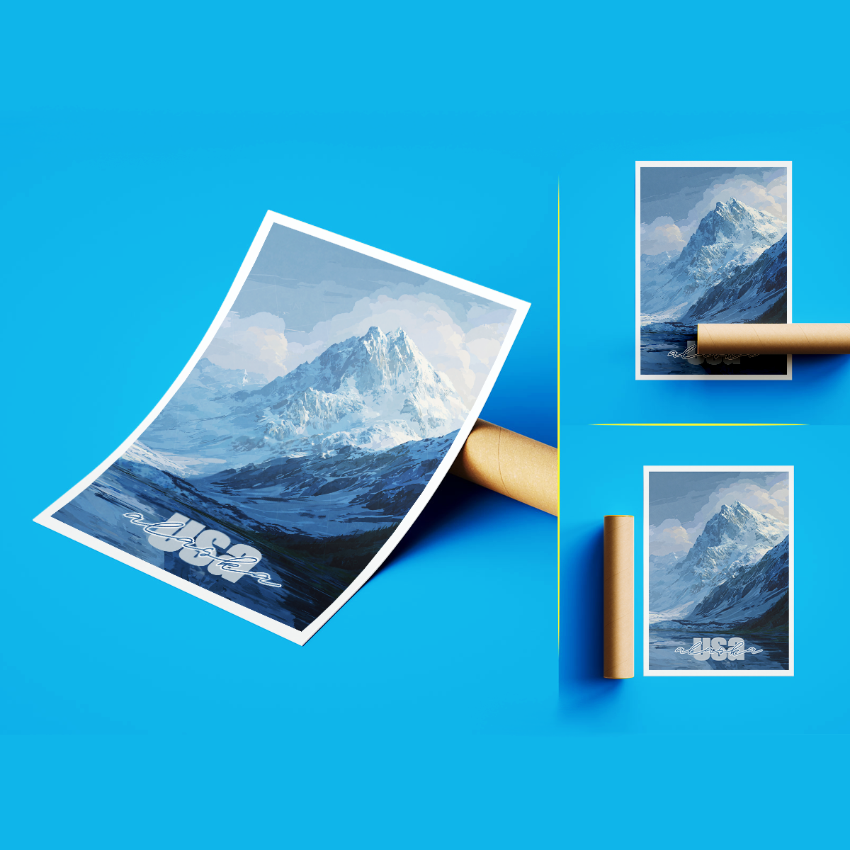 Alaska - Travel Poster Print Modern Style Wall Art