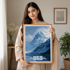 Alaska - Travel Poster Print Modern Style Wall Art