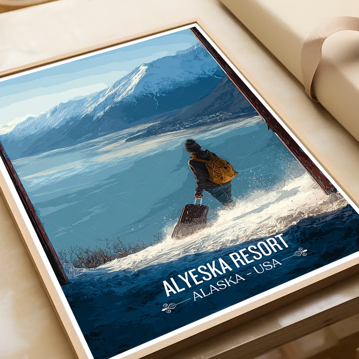 Alyeska Resort - Alaska - Travel Poster Print Modern Style Wall Art