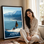 Alyeska Resort - Alaska - Travel Poster Print Modern Style Wall Art