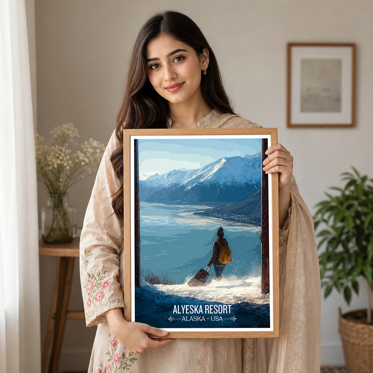 Alyeska Resort - Alaska - Travel Poster Print Modern Style Wall Art