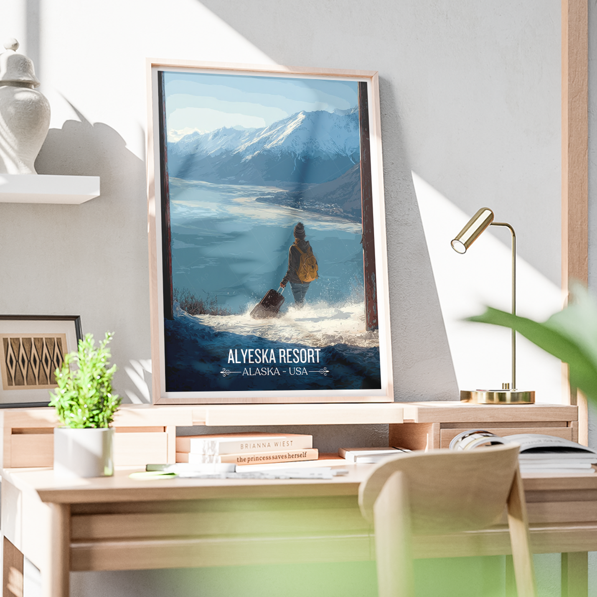 Alyeska Resort - Alaska - Travel Poster Print Modern Style Wall Art