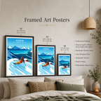 Alyeska Ski - Alaska - Travel Poster Print Modern Style Wall Art