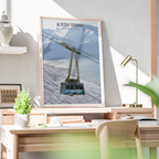 Alyeska Tramway - Alaska - Travel Poster Print Modern Style Wall Art