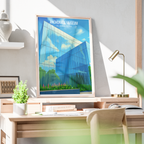 Anchorage Museum - Alaska - Travel Poster Print Modern Style Wall Art