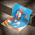 Devil's Thumb - Alaska - Travel Poster Print Modern Style Wall Art