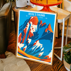 Devil's Thumb - Alaska - Travel Poster Print Modern Style Wall Art