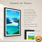 Glacier Bay - Alaska - Travel Poster Print Modern Style Wall Art