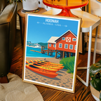 Hoonah - Alaska - Travel Poster Print Modern Style Wall Art