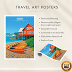 Hoonah - Alaska - Travel Poster Print Modern Style Wall Art
