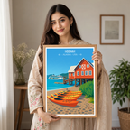 Hoonah - Alaska - Travel Poster Print Modern Style Wall Art