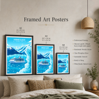 Hubbard Glacier - Alaska - Travel Poster Print Modern Style Wall Art