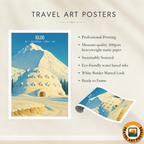 Igloo - Alaska - Travel Poster Print Modern Style Wall Art