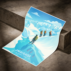 Juneau Glacier - Alaska - Travel Poster Print Modern Style Wall Art