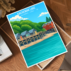 Kachemak Lake - Alaska - Travel Poster Print Modern Style Wall Art