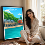Kachemak Lake - Alaska - Travel Poster Print Modern Style Wall Art