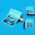 Kenai Fjords - Alaska - Travel Poster Print Modern Style Wall Art