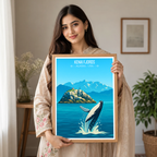 Kenai Fjords - Alaska - Travel Poster Print Modern Style Wall Art