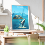 Kenai Fjords - Alaska - Travel Poster Print Modern Style Wall Art