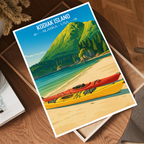 Kodiak Island - Alaska - Travel Poster Print Modern Style Wall Art