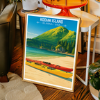 Kodiak Island - Alaska - Travel Poster Print Modern Style Wall Art