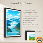 Mendenhall Glacier - Alaska - Travel Poster Print Modern Style Wall Art