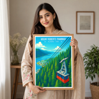 Mount Roberts Tramway - Alaska - Travel Poster Print Modern Style Wall Art