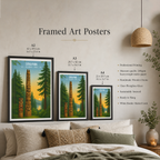 Sitka Park - Alaska - Travel Poster Print Modern Style Wall Art