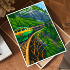 White Pass - Alaska - Travel Poster Print Modern Style Wall Art