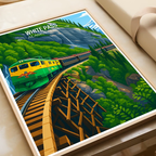 White Pass - Alaska - Travel Poster Print Modern Style Wall Art