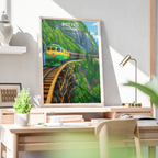 White Pass - Alaska - Travel Poster Print Modern Style Wall Art