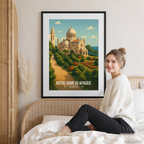 Notre Dame De Afrique - Algeria - Travel Poster Vintage Style Wall Art Print - Art Print - Travel Art Poster