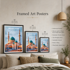 Abdelkader Mosque - Algeria - Travel Poster Vintage Style Wall Art Print - Art Print - Travel Art Poster