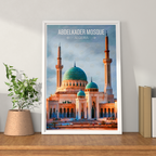 Abdelkader Mosque - Algeria - Travel Poster Vintage Style Wall Art Print - Art Print - Travel Art Poster