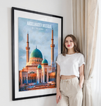 Abdelkader Mosque - Algeria - Travel Poster Vintage Style Wall Art Print - Art Print - Travel Art Poster